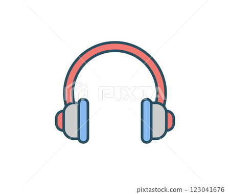 Stylish headphones icon, perfect for websites, apps, and presentations needing a modern, minimalist design. Clean lines and a vibrant color palette make it versatile and eyecatching. Stylish headphones icon, perfect for websites, apps, and presentations needing a modern, minimalist design. Clean lines and a vibrant color palette make it versatile and eyecatching. 123041676