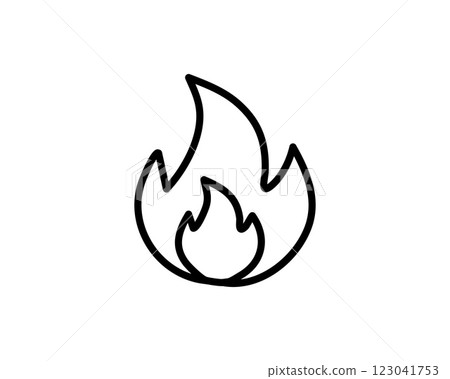 Simple yet striking line art illustration of a flame. Perfect for websites, apps, or presentations needing a bold visual element representing heat, energy, or passion. Simple yet striking line art illustration of a flame. Perfect for websites, apps, or presentations needing a bold visual element representing heat, energy, or passion. 123041753