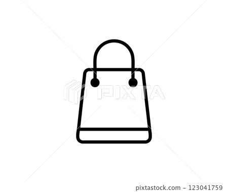 Simple yet stylish line art illustration of a shopping bag. Perfect for websites, apps, or presentations needing a clean, modern aesthetic related to online shopping, retail, or ecommerce. Simple yet stylish line art illustration of a shopping bag. Perfect for websites, apps, or presentations needing a clean, modern aesthetic related to online shopping, retail, or ecommerce. 123041759