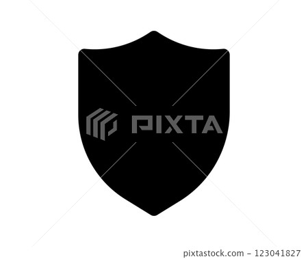 Simple yet powerful black shield icon. Perfect for websites, apps, presentations  marketing materials needing security, protection or safety themes. 123041827