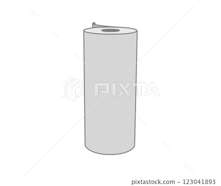 Textile roll vector icon. Paper tube illustration design for kitchen cleaning towel, carpet, scroll whatman, fabric. Textile roll vector icon. Paper tube illustration design for kitchen cleaning towel, carpet, scroll whatman, fabric. 123041893