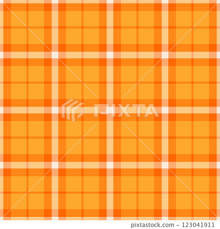 Elegance texture fabric tartan, retro vector seamless pattern. Up background check textile plaid in bright and orange colors. Elegance texture fabric tartan, retro vector seamless pattern. Up background check textile plaid in bright and orange colors. 123041911