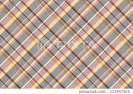 Elegant diagonal plaid pattern in soft pastel hues.  Perfect for textile design, website backgrounds, or crafting projects. This subtle yet stylish design evokes feelings of warmth and comfort. 123041928