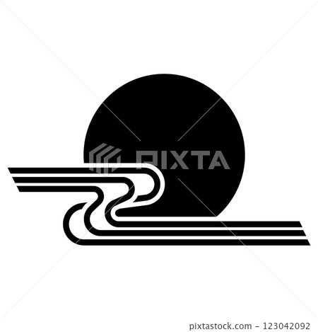 This is the family crest. It says "Kuroda family moon and water". This is the family crest. It says "Kuroda family moon and water". 123042092