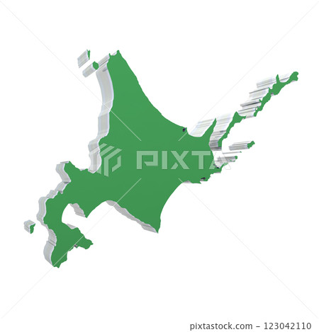 Hokkaido (green: 25 degrees left: transparent background) 123042110