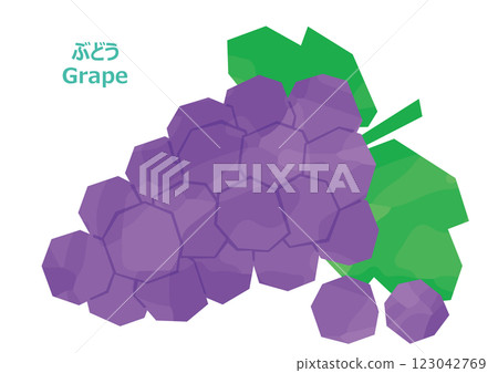 葡萄插畫水彩風格 123042769