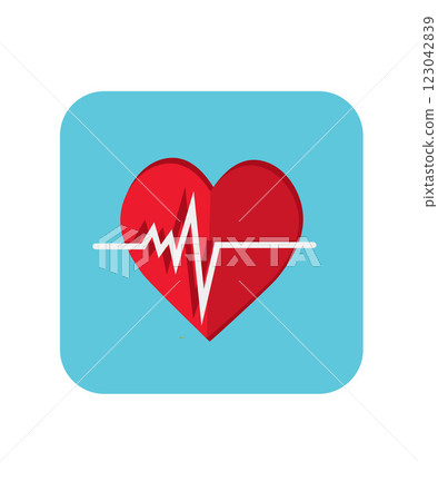 Heart rate and pulse vector design stock illustration 123042839