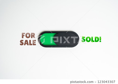 Switch from FOR SALE to SOLD! Property deals. Home buying, real estate market, investment success and financial growth. Closing a deal Switch from FOR SALE to SOLD! Property deals. Home buying, real estate market, investment success and financial growth. Closing a deal 123043307