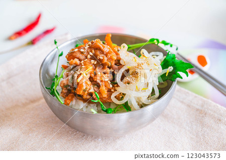 Bulgogi on rice Bulgogi on rice 123043573