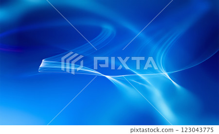 Swirling blue light patterns flow smoothly, creating a fluid abstract design. The luminous hues blend seamlessly against a solid blue background. Swirling blue light patterns flow smoothly, creating a fluid abstract design. The luminous hues blend seamlessly against a solid blue background. 123043775
