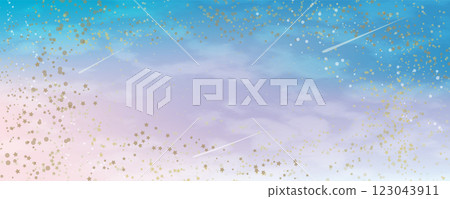 童話般的星空背景材料 123043911