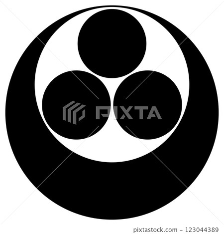 這是一個家族徽章。上面寫著月亮正對面的三顆星。 這是一個家族徽章。上面寫著月亮正對面的三顆星。 123044389