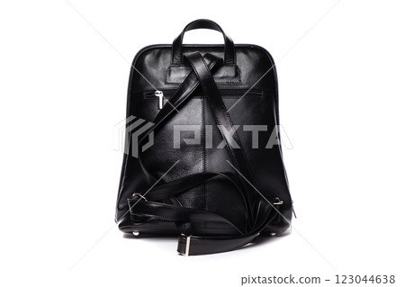 Elegant black leather backpack perfect for urban travel and daily use in casual settings 123044638