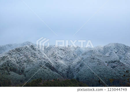 雪山僅山頂有雪 123044749