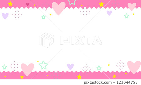 Frame Background Heart [16:9 Material Series] 123044755