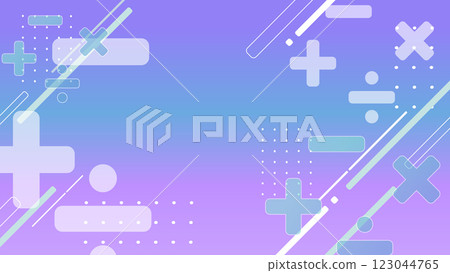 Math Study Learning Cute Background [16:9 Material Series] 123044765