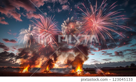 Summer solstice holiday or festival. 123045133