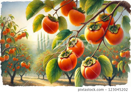 Persimmon tree, Fuyu persimmon 123045202