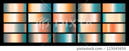 Shiny blue and orange gradient backgrounds big set. 123045650