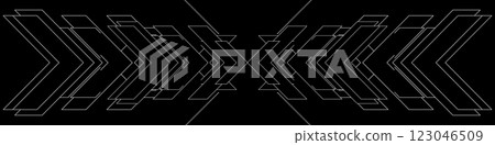 White outline vector arrows on black background White outline vector arrows on black background 123046509