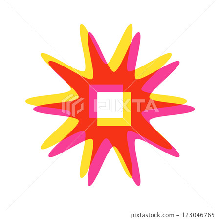 Whimsical riso bauhaus geometry print 123046765