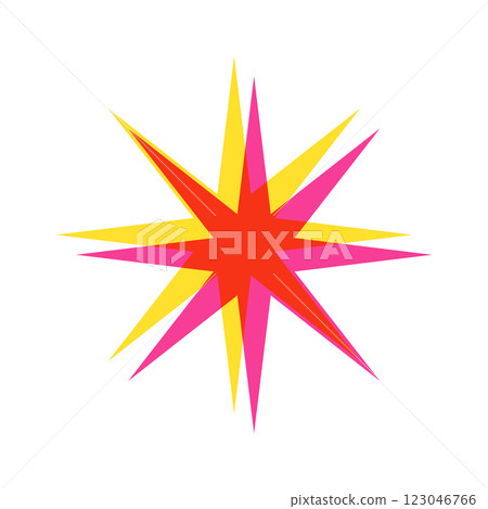 Risograph star sparkling refraction effect 123046766
