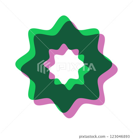 Wavy ring glitch risograph geometry 123046893