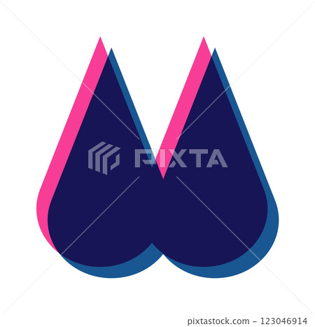 Water double drops risograph geometry Water double drops risograph geometry 123046914