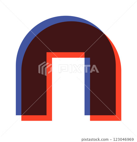 Arch geometric shape riso glitch Arch geometric shape riso glitch 123046969