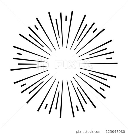 Sun icon, sunburst vector illustration element for design 123047080