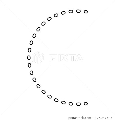 Tracing Alphabet letter C, prewriting dotted line element for kindergarten, preschool and Montessori school kids worksheet for handwriting practice activity. Tracing Alphabet letter C, prewriting dotted line element for kindergarten, preschool and Montessori school kids worksheet for handwriting practice activity. 123047507