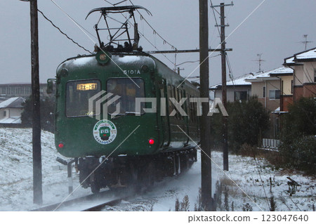 冬季的熊本電鐵 5000 型列車 123047640