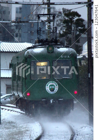 冬季的熊本電鐵 5000 型列車 123047641
