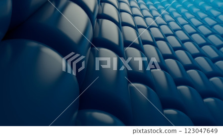 Abstract background with blue volumetric cylinders, futuristic 3D visualization, geometric pattern, perspective composition, minimalist design, modern wallpaper for phone or desktop 123047649