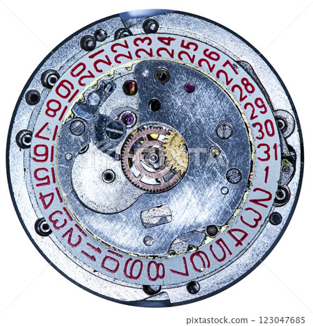clockwork vintage mechanical watch, high resolution and detail clockwork vintage mechanical watch, high resolution and detail 123047685