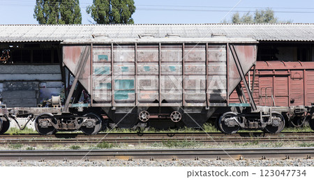 railway freight wagon railway freight wagon 123047734