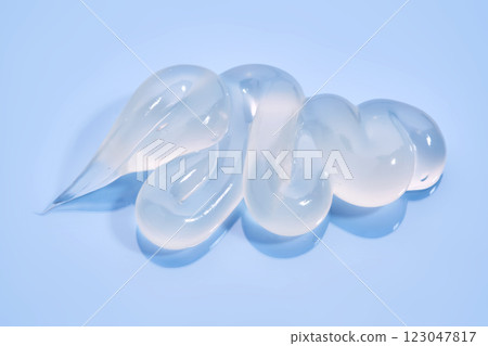 Gel toothpaste on a blue background. 123047817