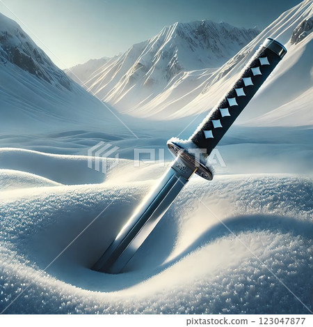 埋在雪山裡的日本武士刀 埋在雪山裡的日本武士刀 123047877