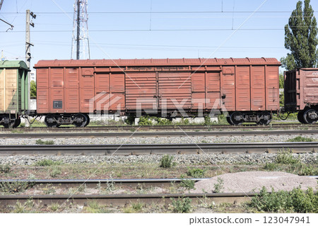 railway freight wagon railway freight wagon 123047941