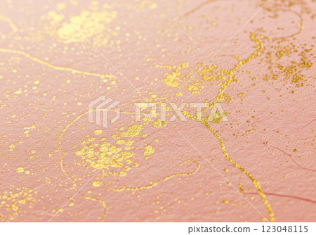 金箔和紙 - 彩色和紙紋理（AI 生成的圖像） 123048115