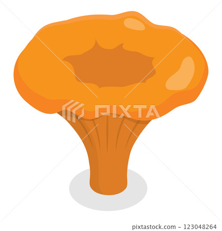 3D Isometric Flat Vector Set of Mushrooms, Fungus Plants. Item 7 123048264