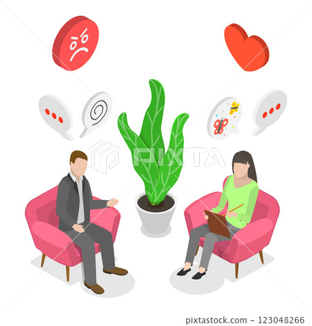 3D Isometric Flat Vector Illustration of Drug Or Alcohol Addiction, Life-threatening Condition. Item 2 3D Isometric Flat Vector Illustration of Drug Or Alcohol Addiction, Life-threatening Condition. Item 2 123048266