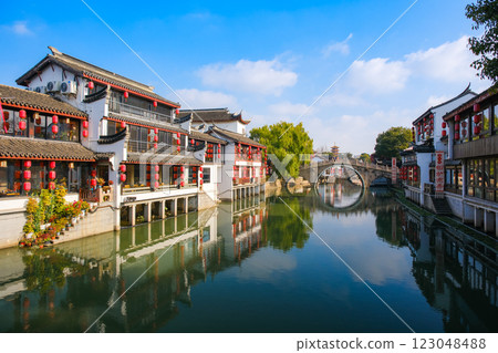 Qibao Ancient Town, a water town in Shanghai, China Qibao Ancient Town, a water town in Shanghai, China 123048488
