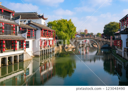 Qibao Ancient Town, a water town in Shanghai, China Qibao Ancient Town, a water town in Shanghai, China 123048490
