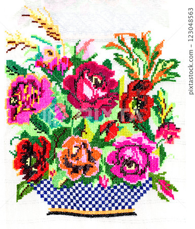 Ukrainian embroidery, folk arts and crafts 123048563