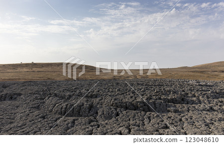 mud volcano, landscape 123048610