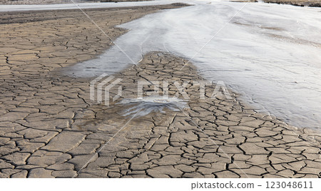mud volcano, landscape mud volcano, landscape 123048611