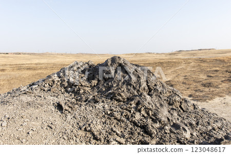 mud volcano, landscape 123048617