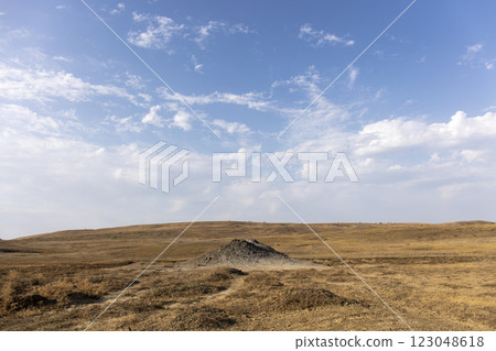 mud volcano, landscape mud volcano, landscape 123048618