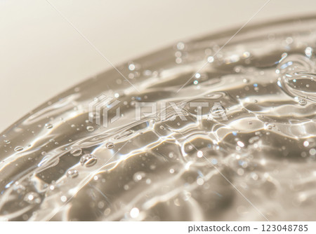 Close-up of the transparent gel surface (AI-generated image) 123048785